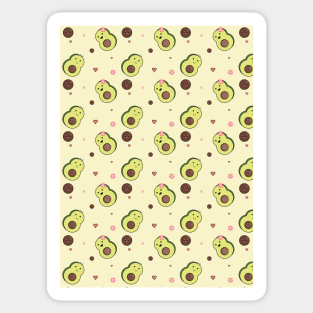 Family Avocado Kawaii Pattern Sticker